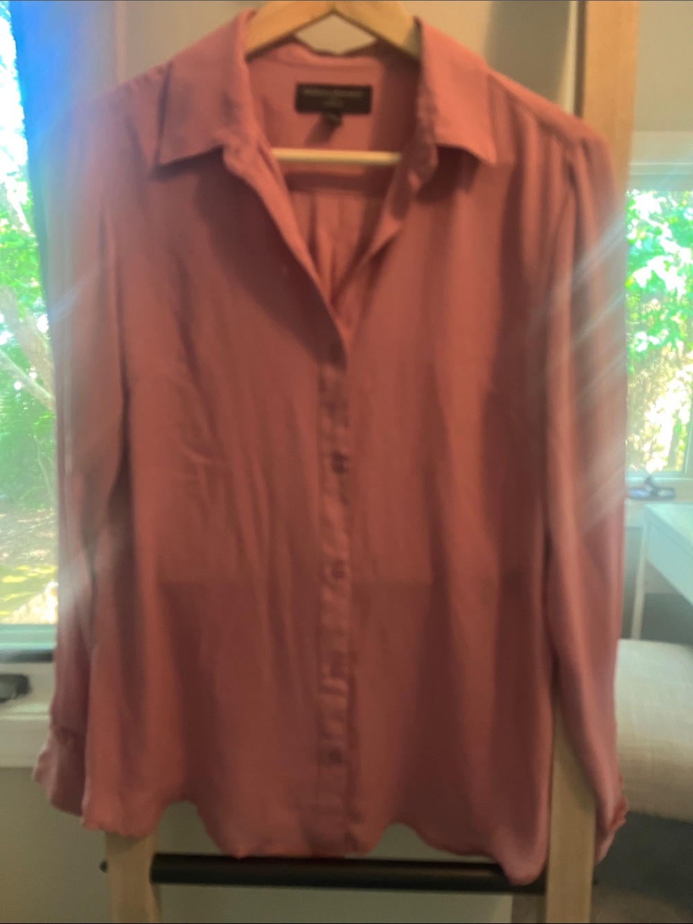 Banana Republic Dusty Rose Button-Up Blouse